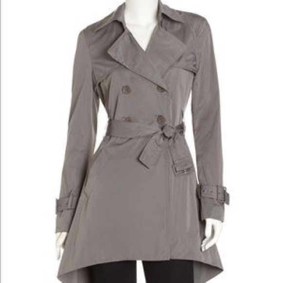 BCBGMaxAzira ruffled trench coat - Grey - Picture 5 of 9